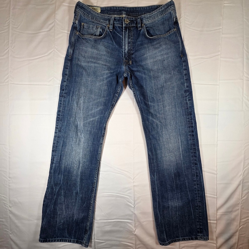 Buffalo David Bitton Ruffer Mens Straight Leg Jeans Blue W34 L34 100% Cotton